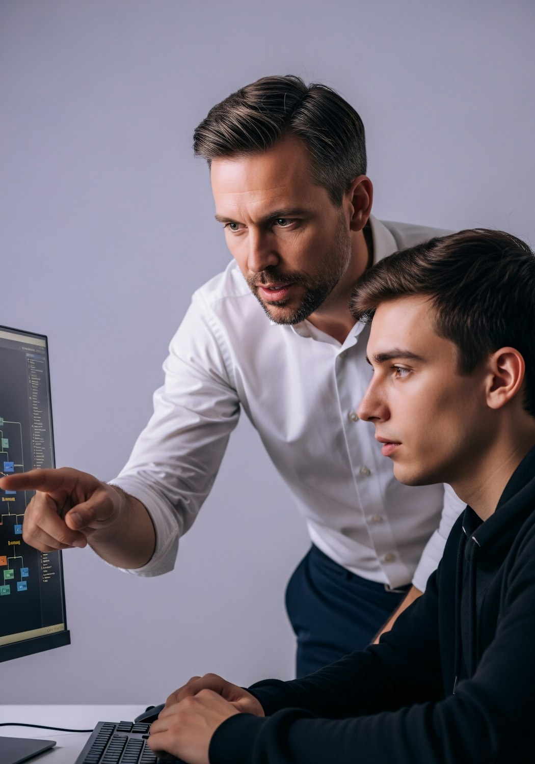 A person calmly engaged in learning, perhaps reading a guide or participating in a supportive online discussion, symbolizing continuous education.