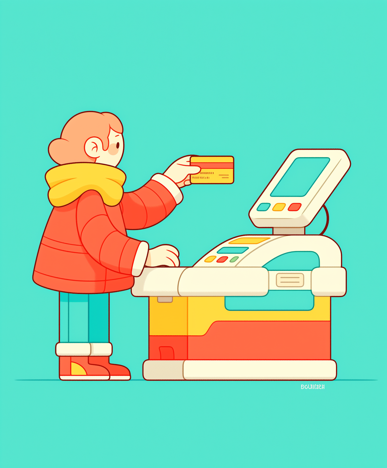 A person confidently interacting with an online interface on a laptop, representing the secure process of making a first cryptocurrency purchase.